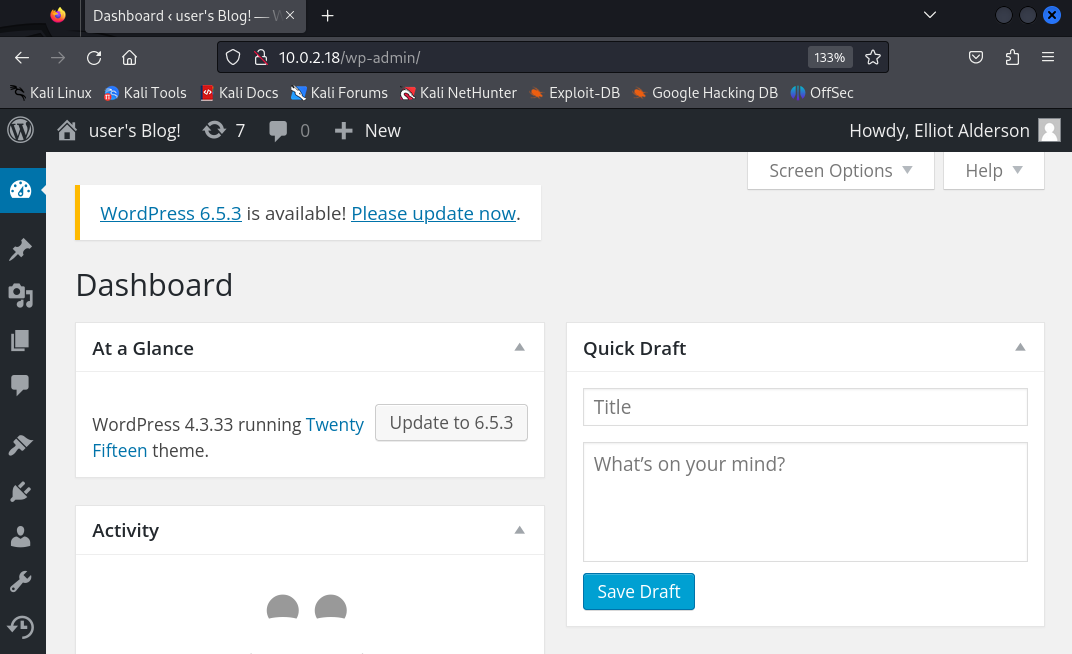 Acceso a la sección de plugins de WordPress